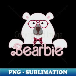 Bearbie Barbie Bear Cute Boy Fun Logo Pink - Creative Sublimation PNG Download - Bring Your Designs to Life