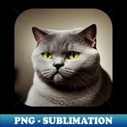 British Shorthair Cat - Instant PNG Sublimation Download - Capture Imagination with Every Detail