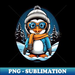 Cute Penguin - Vintage Sublimation PNG Download - Transform Your Sublimation Creations