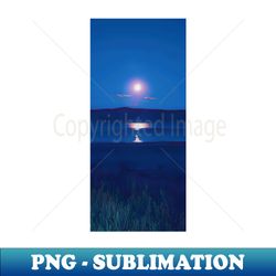 Full Moon Lake - PNG Sublimation Digital Download - Perfect for Creative Projects