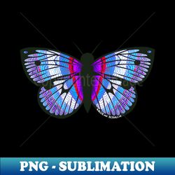 Pink Purple And Blue Butterfly - Elegant Sublimation PNG Download - Create with Confidence