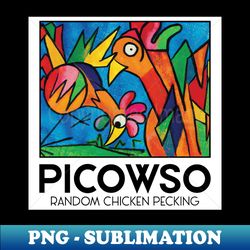 Random Chicken Pecking - Premium PNG Sublimation File - Perfect for Creative Projects
