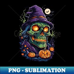 Halloween Skeleton Wizard - Modern Sublimation PNG File - Unleash Your Creativity