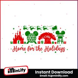 Home For The Holidays Disney Kingdom SVG For Cricut Files