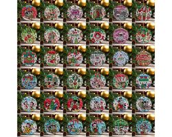 Ornament Sublimation, Ornament PNG, Christmas Ornament, 3D Christmas PNG, Circle Ornament PNG, Round Ornament PNG