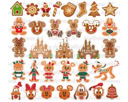 Bundle Christmas Gingerbread Png Svg, Christmas Cookies Svg, Christmas Squad Svg, Christmas Mouse And Friends Svg
