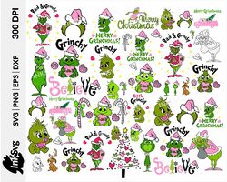 cute baby Grinchy svg UNIQUE Designs, Grinchy baby Bundle, Grinch Christmas Svg, Files for Cricut & Silhouette