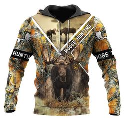 Moose Hunting 3D All Over Print | Hoodie | Unisex | Full Size | Adult | Colorful | HT5257