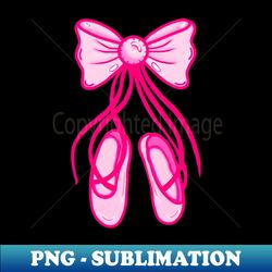 cute pink ballet shoes - decorative sublimation png file - create with confidence