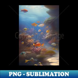 fish aquarium - retro png sublimation digital download - add a festive touch to every day