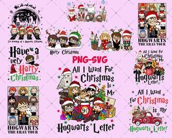 Magic Christmas Png Bundle, HP Christmas Png, Merry Christmas Svg, Christmas Coffee Png, Autumn Coffee Png, HP Fan Gift