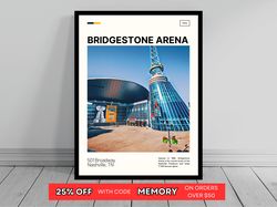 Bridgestone Arena Print  Nashville Predators Poster  NHL Art  NHL Arena Poster   Oil Painting  Modern Art   Travel Art