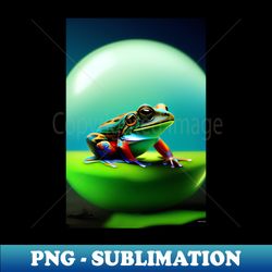 Frog in a Bubbleg - PNG Transparent Sublimation Design - Create with Confidence