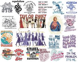 Taylor Swiftie Svg & Png Bundle,The Eras Tour PNG,Taylor Png,Taylor Swiftie Eras PNG, Eras Tour Png ,Taylor Albums Png
