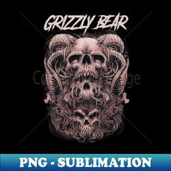 grizzly bear band - retro png sublimation digital download - create with confidence