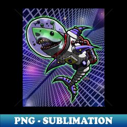 Space Shark - PNG Transparent Sublimation File - Spice Up Your Sublimation Projects