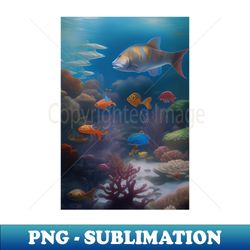 fish aquarium - signature sublimation png file - bold & eye-catching