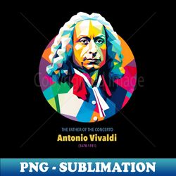 Antonio Vivaldi in WPAP - High-Quality PNG Sublimation Download - Unleash Your Inner Rebellion