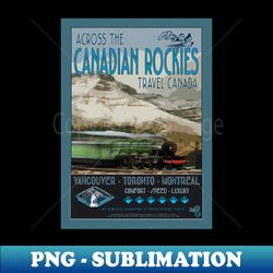 Retro Railway Travel Canada02 - Instant PNG Sublimation Download - Unleash Your Creativity