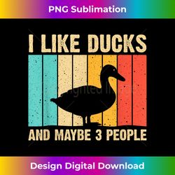 Vintage Duck Design For Duck Lovers Men Women Mallard Drake - Luxe Sublimation PNG Download - Challenge Creative Boundaries