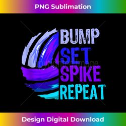 Girls Volleyball Bump Set Spike Repeat Blue Purple Teen Tank Top - Sublimation-Optimized PNG File - Reimagine Your Sublimation Pieces