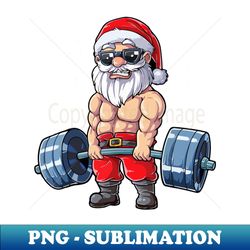 Gym Lover Santa Weightlifting Christmas - Stylish Sublimation Digital Download - Revolutionize Your Designs