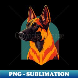 Belgian Malinois Portrait - Special Edition Sublimation Png File - Bold & Eye-catching