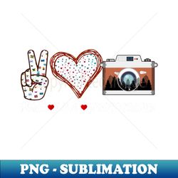photographer peace love photography - decorative sublimation png file - perfect for sublimation art