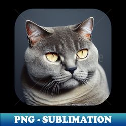 British Shorthair Cat - Special Edition Sublimation PNG File - Transform Your Sublimation Creations