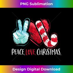 Candy Cane Peace Love Christm - Luxe Sublimation PNG Download - Crafted for Sublimation Excellence