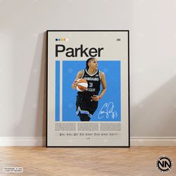 Candace Parker Poster, Chicago Sky, WNBA Poster, Sports Poster, Mid Century Modern, WNBA Fans, Basketball Gift, Sports B