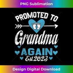 Promoted To Grandma Again Est 2023 Pregnancy Announcement - Classic Sublimation PNG File - Animate Your Creative Concepts
