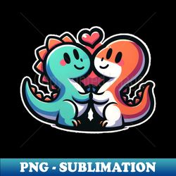 Dinosaur Couple Cartoon - Premium Sublimation Digital Download - Revolutionize Your Designs