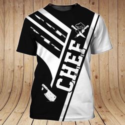 Stylish 3D Chef Uniform Shirt – Perfect Cooking Lover Gift for Men & Women