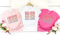I Do Crew Bachelorette Party Shirts, Bachelorette Group Matching Tshirts, Bachelorette Trip Tees, Wavy Bride Design, Bri