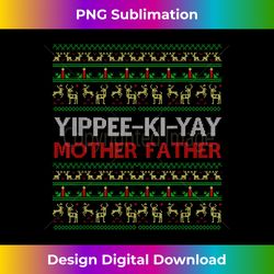 Yippee-Ki-Yay Funny Christmas Style Cross Stitch - Luxe Sublimation PNG Download - Immerse in Creativity with Every Design