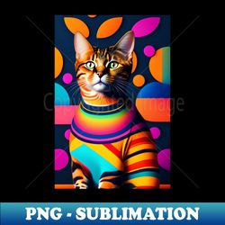 Cute cat graphic design artwork - Instant Sublimation Digital Download - Spice Up Your Sublimation Projects