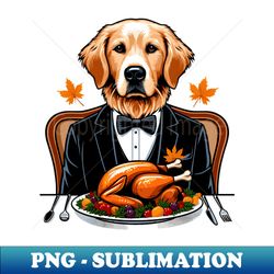 Happy Thanksgiving Golden Retriever - High-Quality PNG Sublimation Download - Capture Imagination with Every Detail