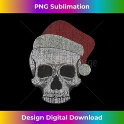 skeleton skull santa hat chris - contemporary png sublimation design - rapidly innovate your artistic vision