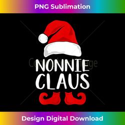 womens nonnie claus funny grandma santa claus red christmas hat v-neck - bespoke sublimation digital file - reimagine your sublimation pieces
