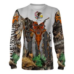 Illinois Deer Hunting Deer Skull Orange Camo Shirts, Personalized Deer Hunting Gifts FEB21 &8211 IPHW658