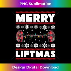 Merry Liftmas Funny Christmas Gym Workout Fitness Gift Long Sleeve - Bohemian Sublimation Digital Download - Ideal for Imaginative Endeavors