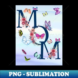 MOM mothers day flowers and butterflies - Creative Sublimation PNG Download - Perfect for Creative Projects