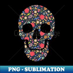 Halloween Skull - PNG Transparent Sublimation Design - Perfect for Personalization