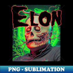 Elon Musk Dark Art Deathcore Aesthetic - PNG Transparent Sublimation Design - Perfect for Creative Projects