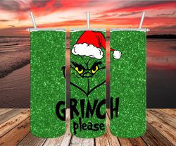 The Grinch Christmas Tumbler Png, 3D Tumbler Wrap, Straight Tumbler PNG Design 20oz/ 30oz Tumbler, PNG File Download