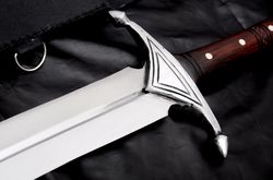 Custom Handmade Norseman Viking Sword-24 inches with Leather Scabbard