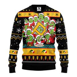 MLB Pittsburgh Pirates 12 Grinch All Over Print Ugly Hoodie 3D Zip Hoodie 3D Ugly Christmas Sweater 3D Fleece Hoodie