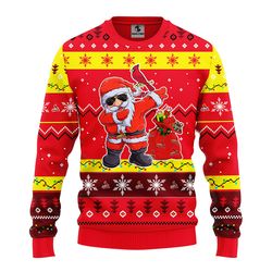 MLB St. Louis Cardinals Dabbing Santa Claus Ugly Hoodie 3D Zip Hoodie 3D Ugly Christmas Sweater 3D Fleece Hoodie