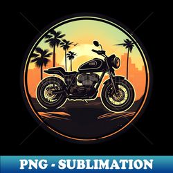 Ducati inspired bike in front of a vintage sunset - Decorative Sublimation PNG File - Transform Your Sublimation Creations
